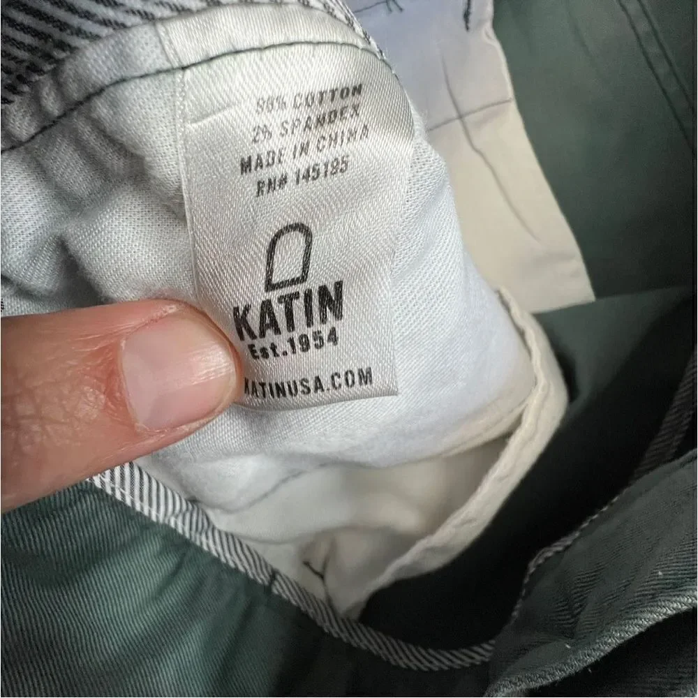 Katin Pants Double Welt Back Teal Men’s 33/31